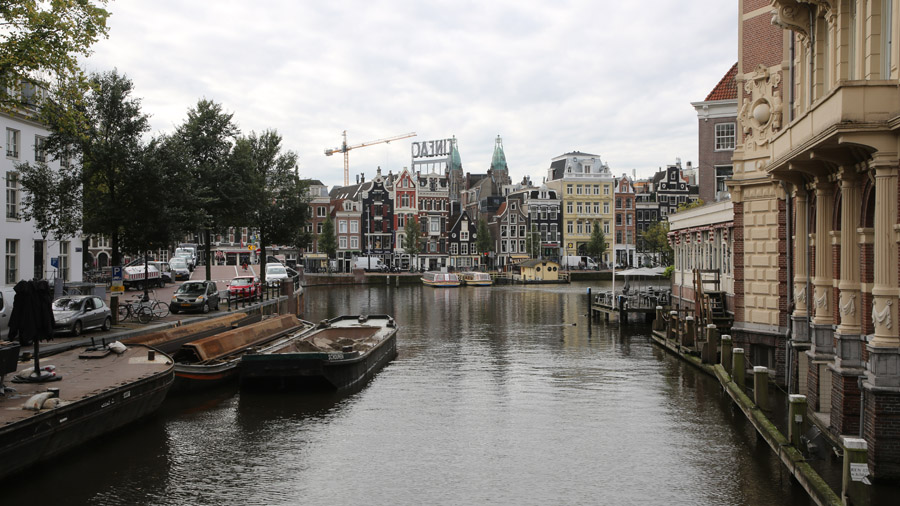 Pays Bas Amsterdam Vue sur canal
