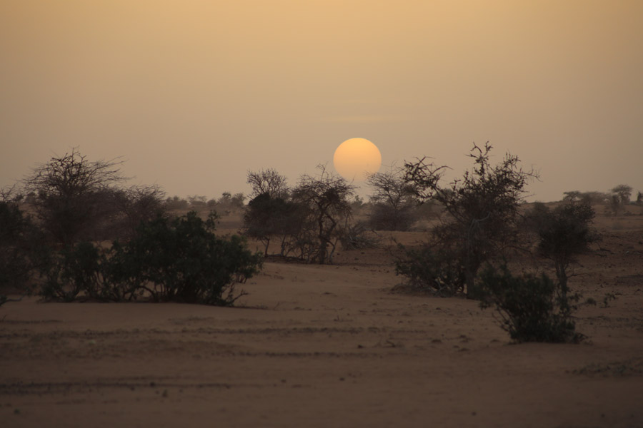 Mauritanie Plateau de Tagant Coucher de soleil